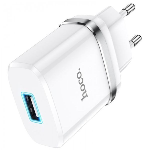 Зарядний пристрій 220 В 2 USB з кабелем 2.4 A USB &mdash; Micro USB Hoco N1 Speedy Білий 49954 фото