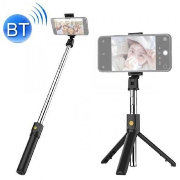 Селфі палиця штатив тринога для телефона Bluetooth з пультом Selfie Stick K07 Чорний 47755 фото