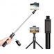 Селфі палиця штатив тринога для телефона Bluetooth з пультом Selfie Stick K07 Чорний 47755 фото 1