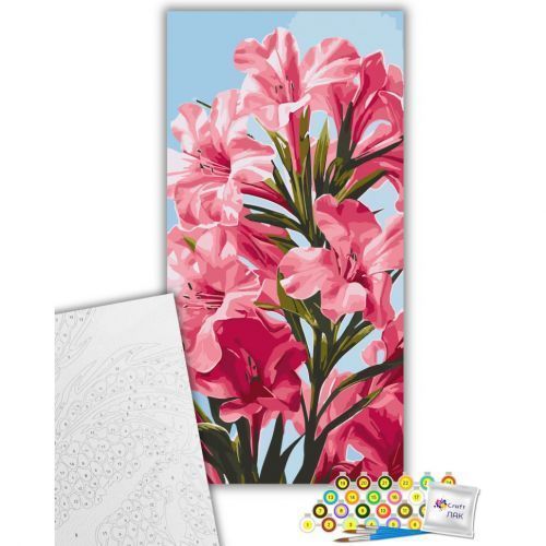 Картина по номерам "Pink flowers" 40х80 см Комбинированный Разноцвет (257113) 257113 фото