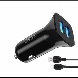Автомобильное зарядное устройство XO TZ10 2USB/2.4A/12W + Data Cable USB to Type C 53229 фото