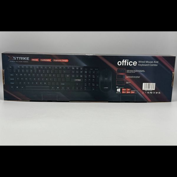 Дротова клавіатура + мишка XSTRIKE X-1012 USB OFFICE 53355 фото