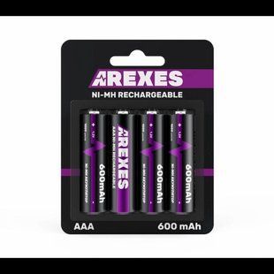 Акумулятор ААА Arexes (600mAh) 1.2v (NI-MH) мініпальчик 52649 фото