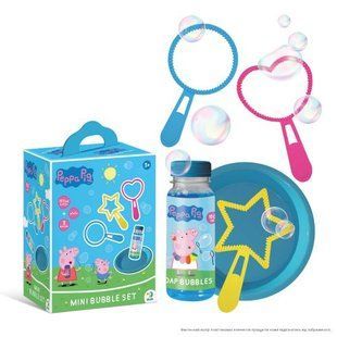 Набор мыльных пузырей "Peppa Pig", 150 мл, миска, 3 рамки Комбинированный Разноцвет (265834) 265834 фото