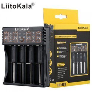 Універсальний зарядний пристрій LiitoKala Lii-402 для 4 акумуляторів 18650, АААА Li-Ion, LiFePO4, Ni-Mh PowerBank 51208 фото