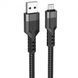 Кабель для заряджання телефонів USB &mdash; Micro USB HOCO U110 Extra Durability 2.4A Чорний 49840 фото 1
