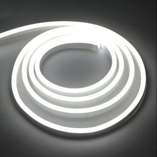 Світлодіодна неонова стрічка NEON 220В JL 2835-120 G IP65 герметична 5 метрів Біла 50088 фото