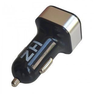 Авто USB-заряджання адаптер HC-1 9001 від прикурювача 12v зарядне Чорний із сірим 52061 фото